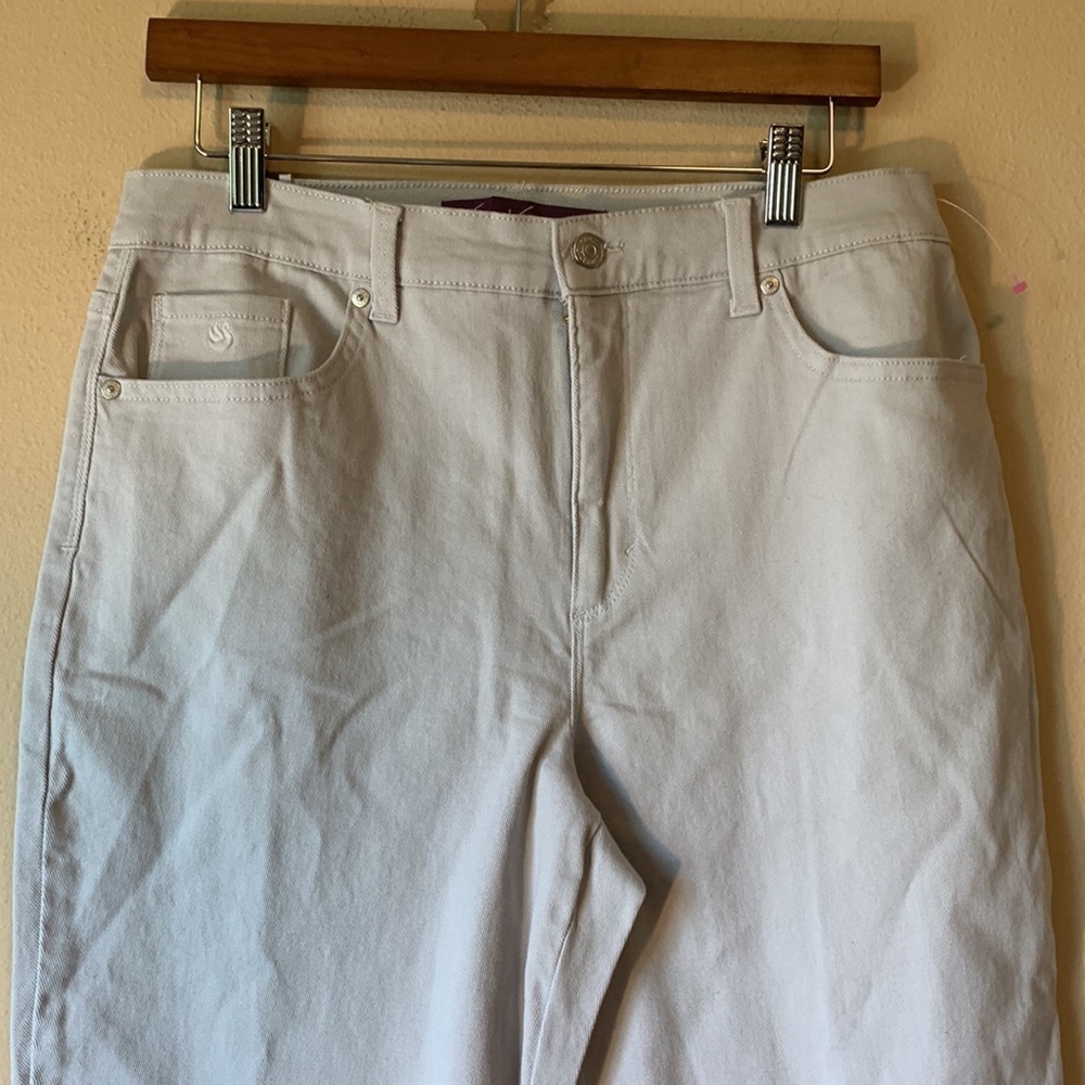 NWT Gloria Vanderbilt Amanda High Rise Tapered Jeans Grey Opal Sz 10 Avg Classic - Picture 9 of 14